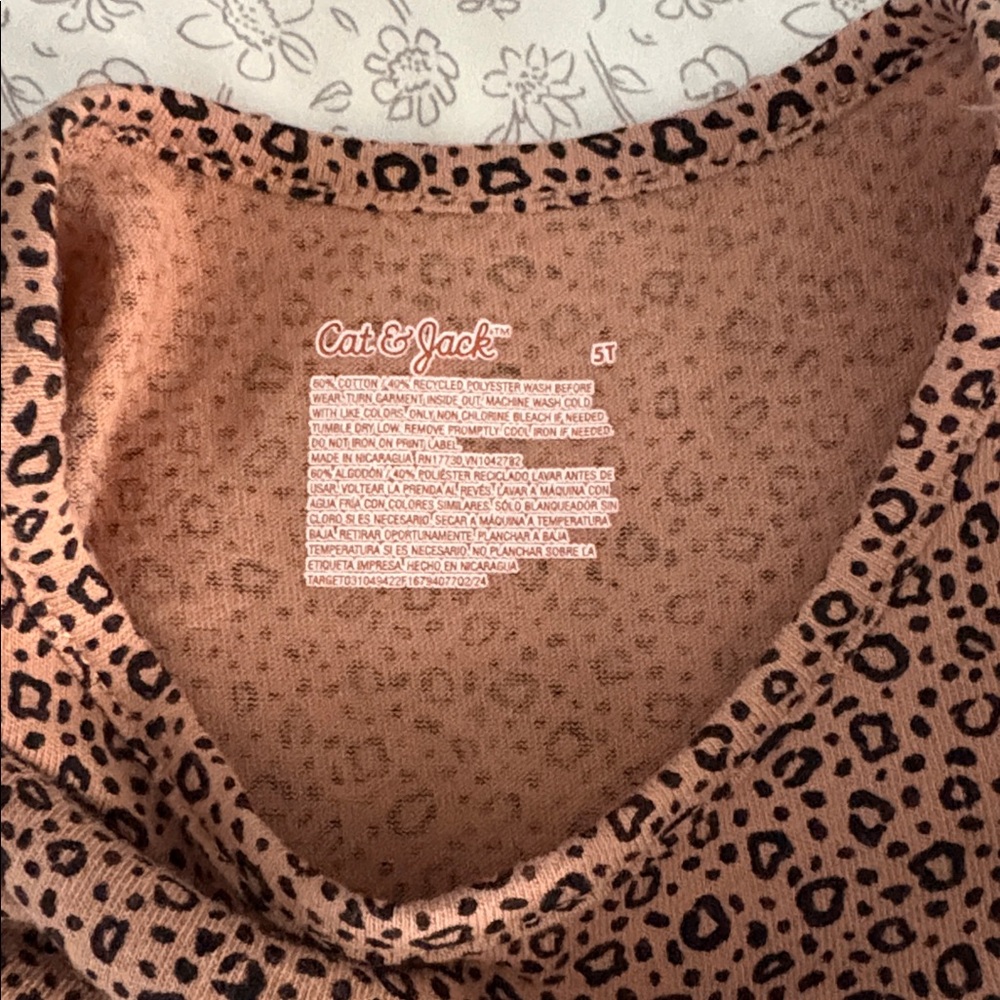Cat & Jack Long-Sleeve leopard print Dress - Brown - Picture 2 of 3